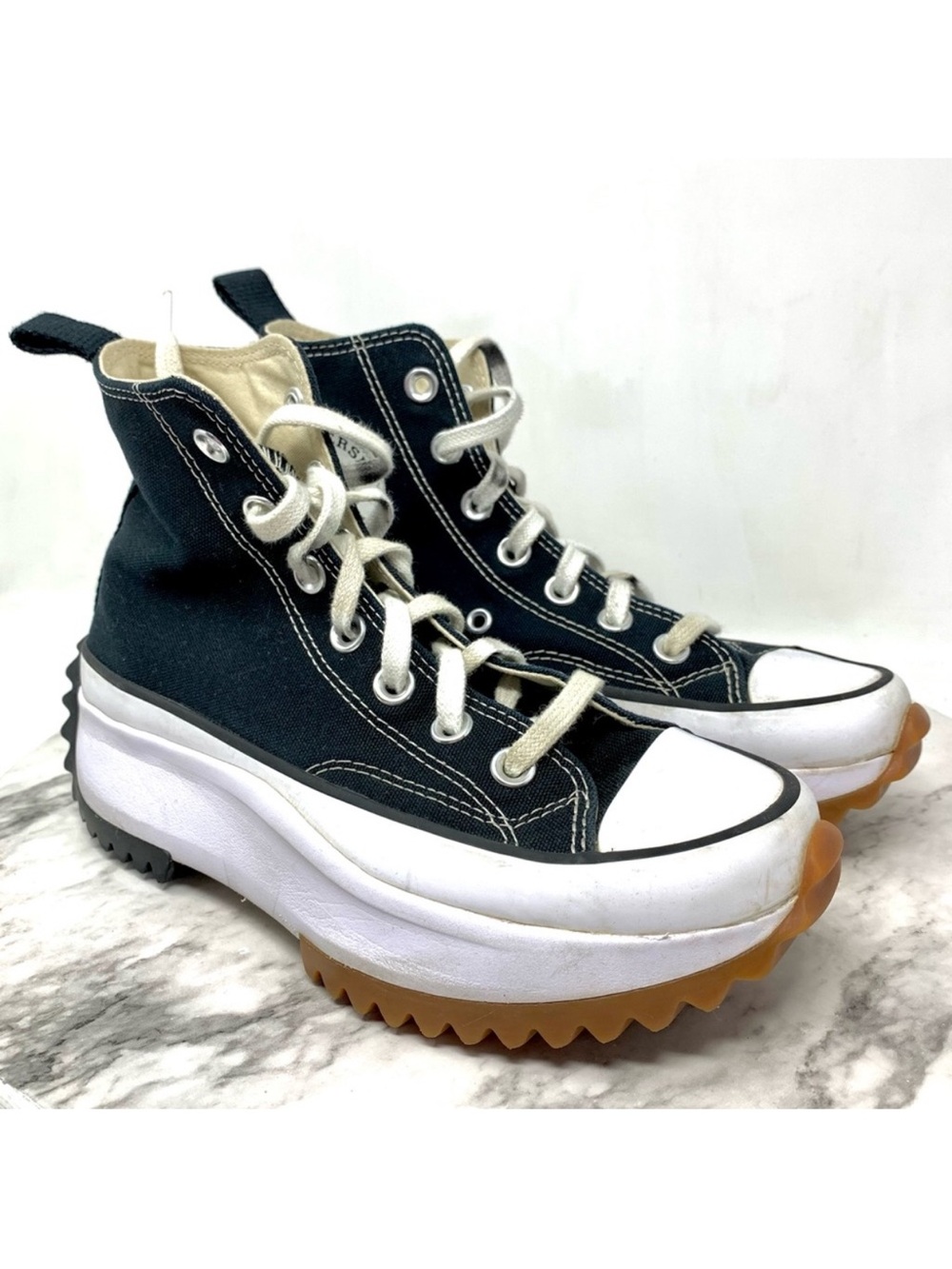 Converse Run Star Hike Black High-Top Platform Sneakers 8 Sporty Alternative